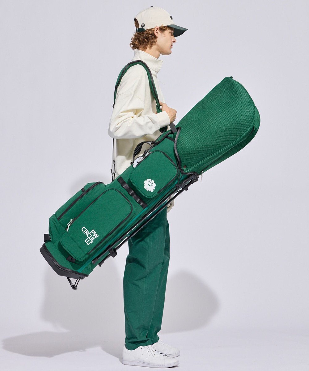 PW CIRCULUS 【UNISEX】デタッチャブル キャディバッグ シボ感のあるナイロンワッシャー素材 