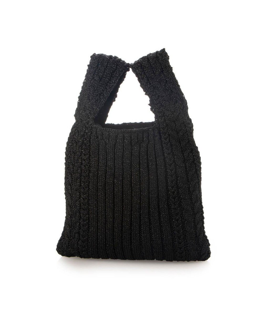 UNBILLION カシュカシュ cachecache / ケーブル編みラメショッパーミニトート 