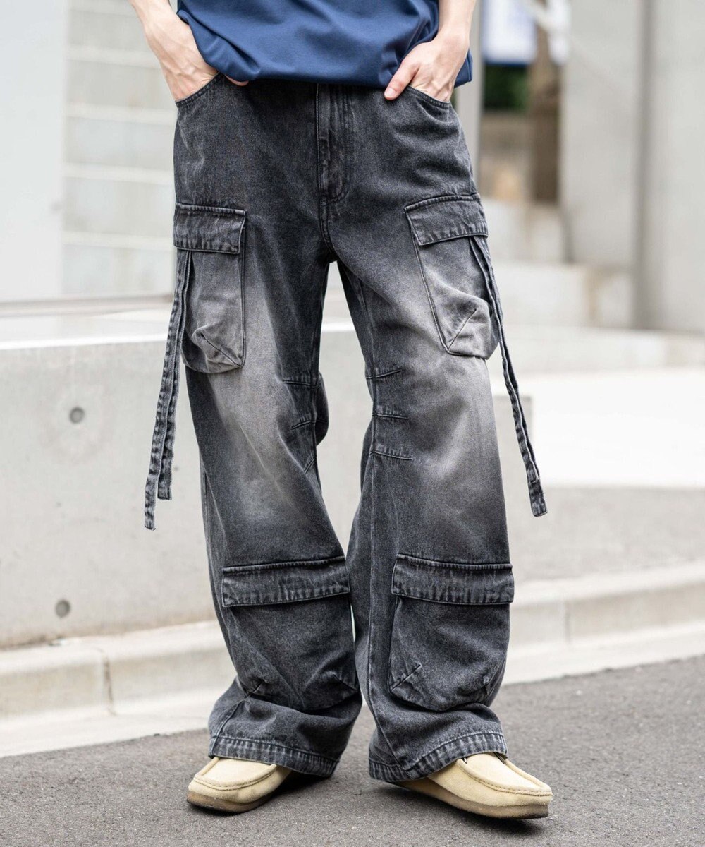 WEGO イージーマルチポケットデニムカーゴ 