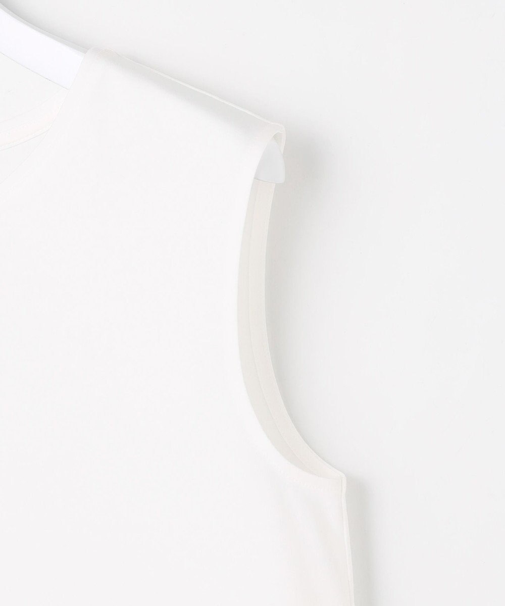 J.PRESS LADIES コットンスムース ノースリーブ シャツテール カットソー 