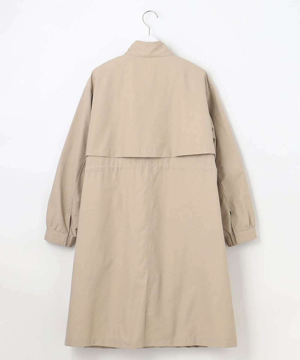 自由区 S 【撥水加工・洗える】コットンナイロンタッサーライナー付きスタンドカラー コート 