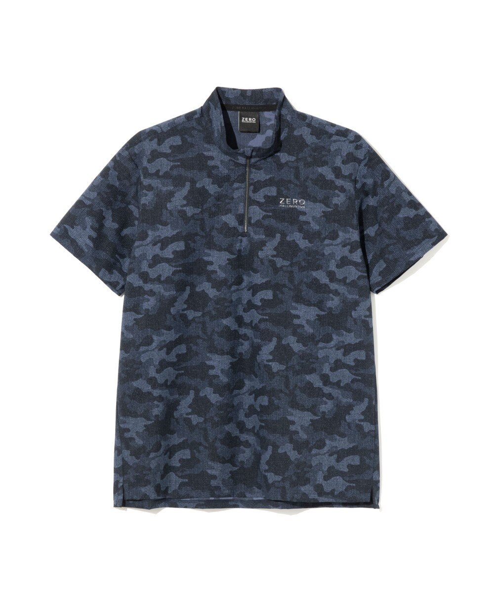 ZERO HALLIBURTON クールドッツ カモ柄モックネックTシャツ ZHG-M6S6b 85192 