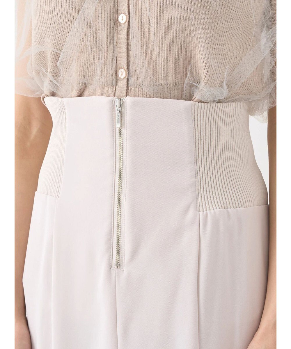 earth music&ecology サイドリブ切替バックレースアップスカート 