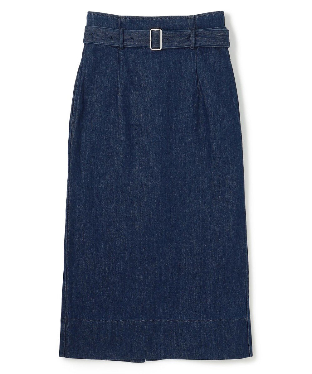 BEIGE， 【洗える・Oggi ８月号掲載】NAVIGLIO / ベルト付きハイウエストデニムスカート 