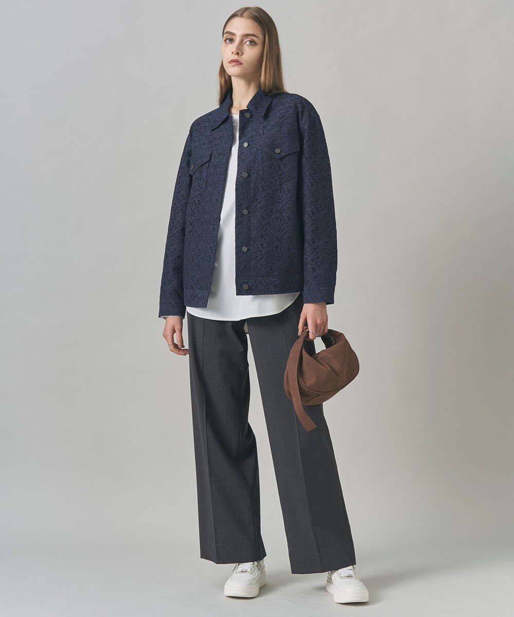 ICB L 【洗える】リーフラッセルレース ジャケット 