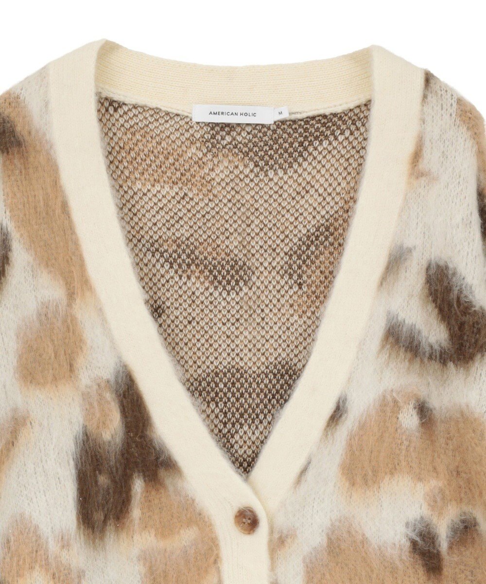 AMERICAN HOLIC ニュアンス柄ニットカーディガン 