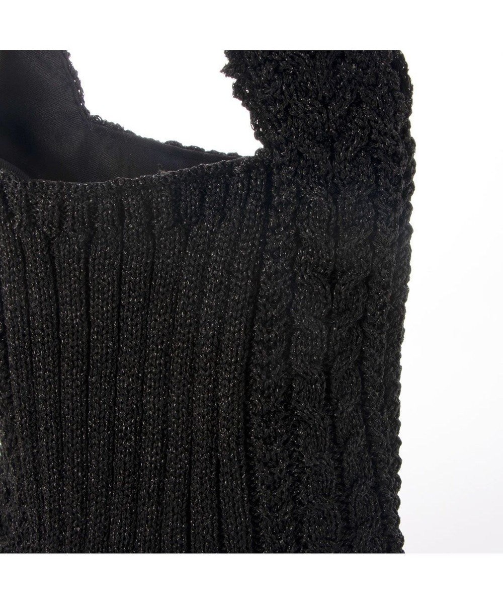 UNBILLION カシュカシュ cachecache / ケーブル編みラメショッパーミニトート 