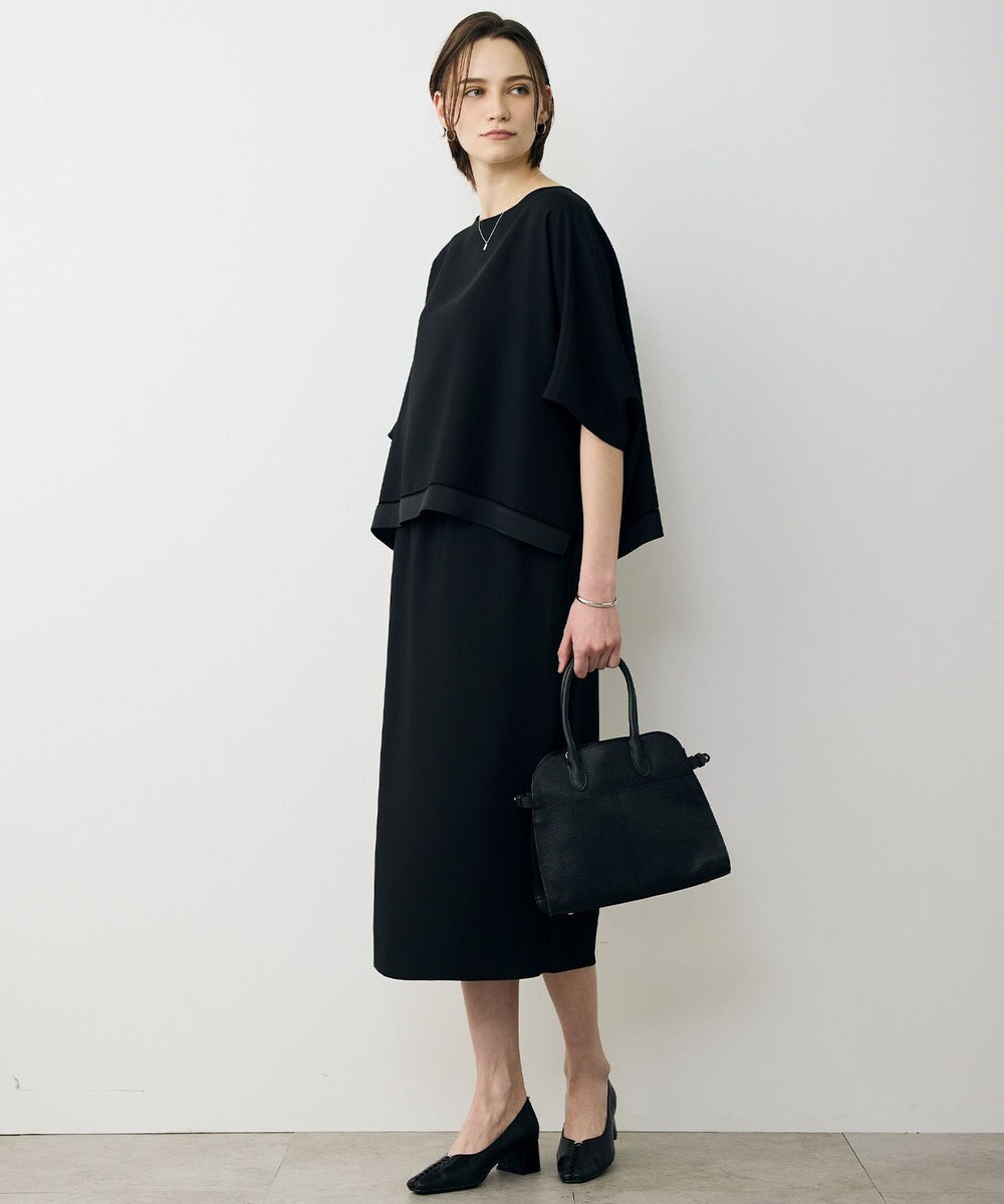 ICB L 【先行予約・WEB限定カラーあり】 FluidBackSatin クロップドブラウス 