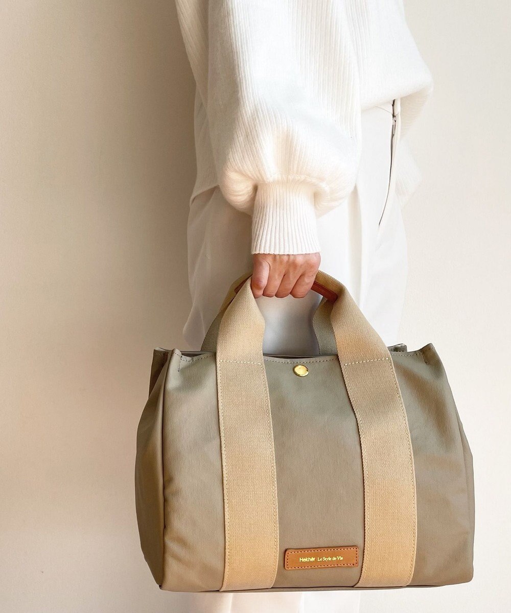 Hekhèr Le Style de Vie 新色追加【日本製 / 2WAY】PUコートコットンキャンバス トートバッグ medium 