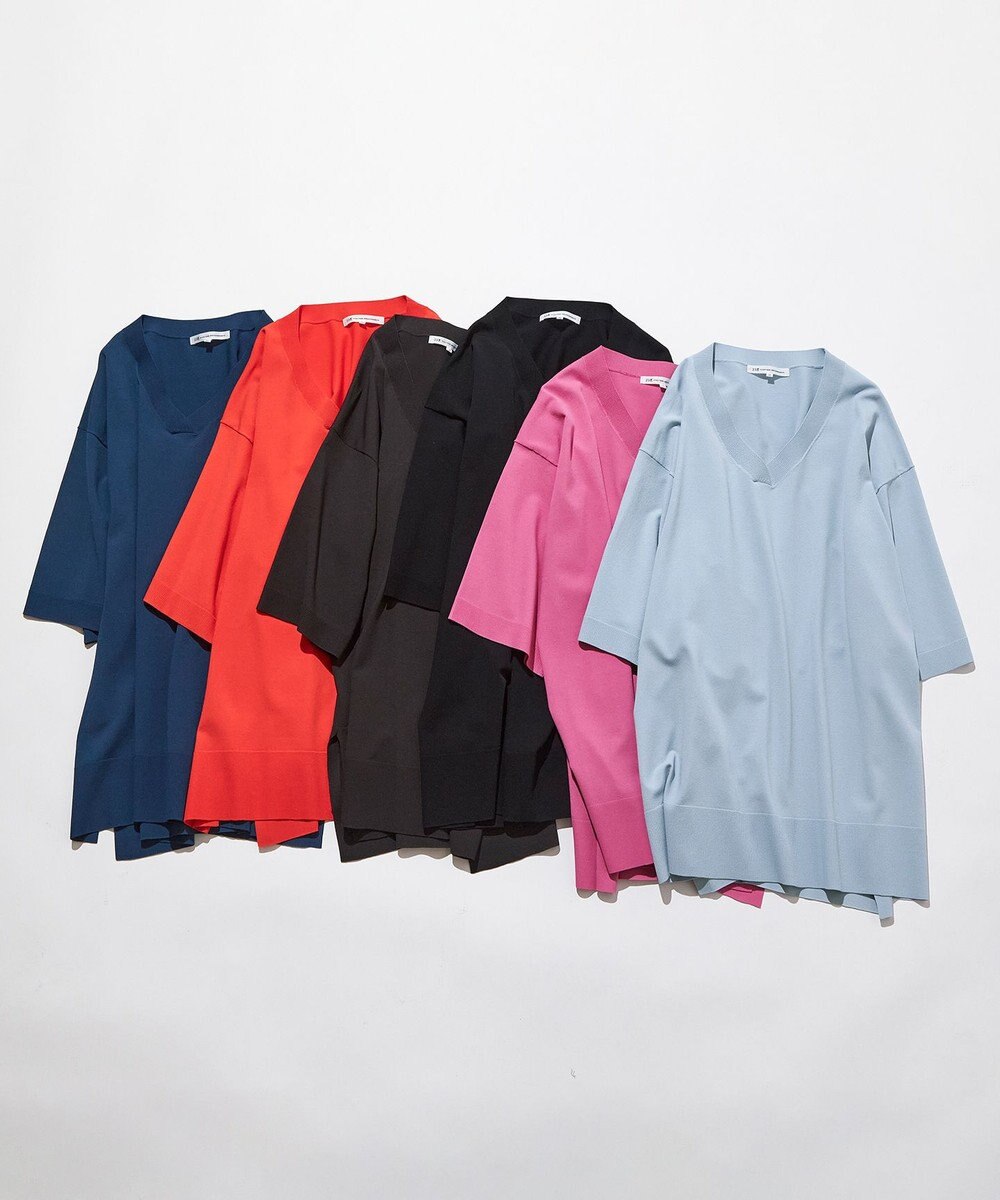 23区 L 【先行予約/WEB&一部店舗限定カラーあり/Lサイズ限定】レーヨンポリエステルストレッチ Vネック ニット 