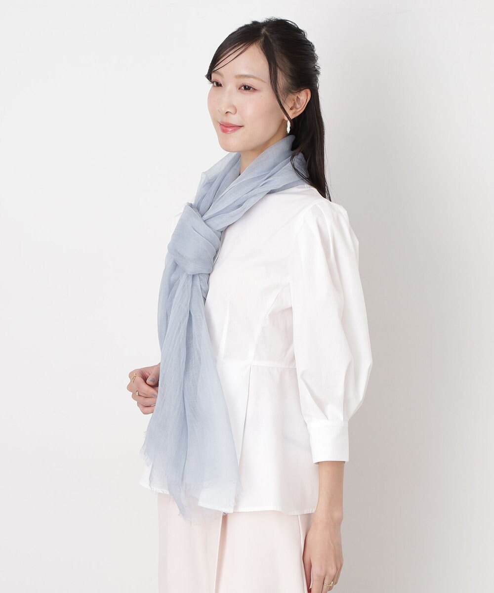 MOONBAT FURLA (フルラ) 無地ストール 麻 カシミヤ  180cm×85cm  手洗い可能 