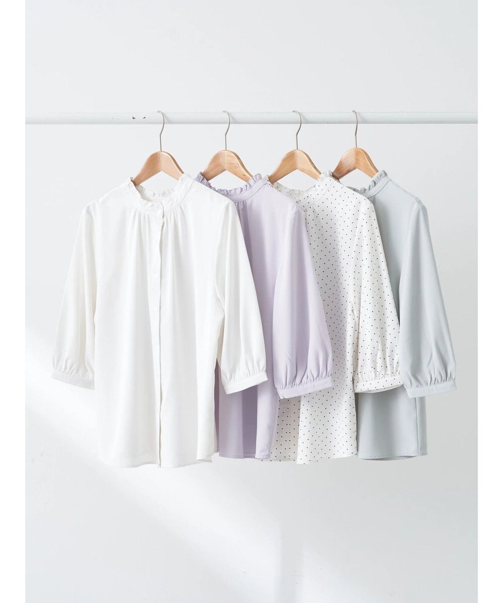 earth music&ecology ２ｗａｙフリル７分袖ブラウス 