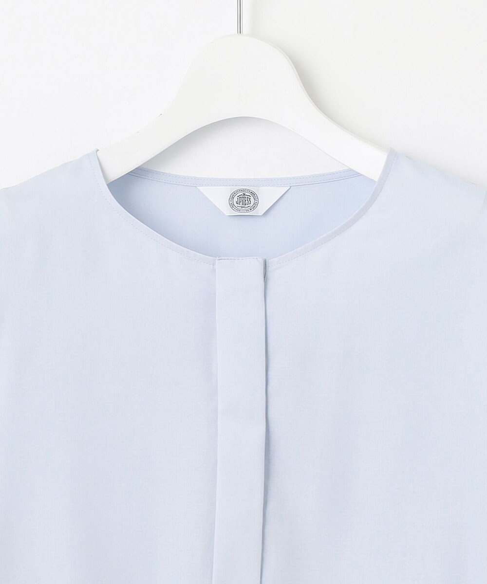 J.PRESS LADIES 【洗える】ポリエステルスパンソフトクロス レース ブラウス 