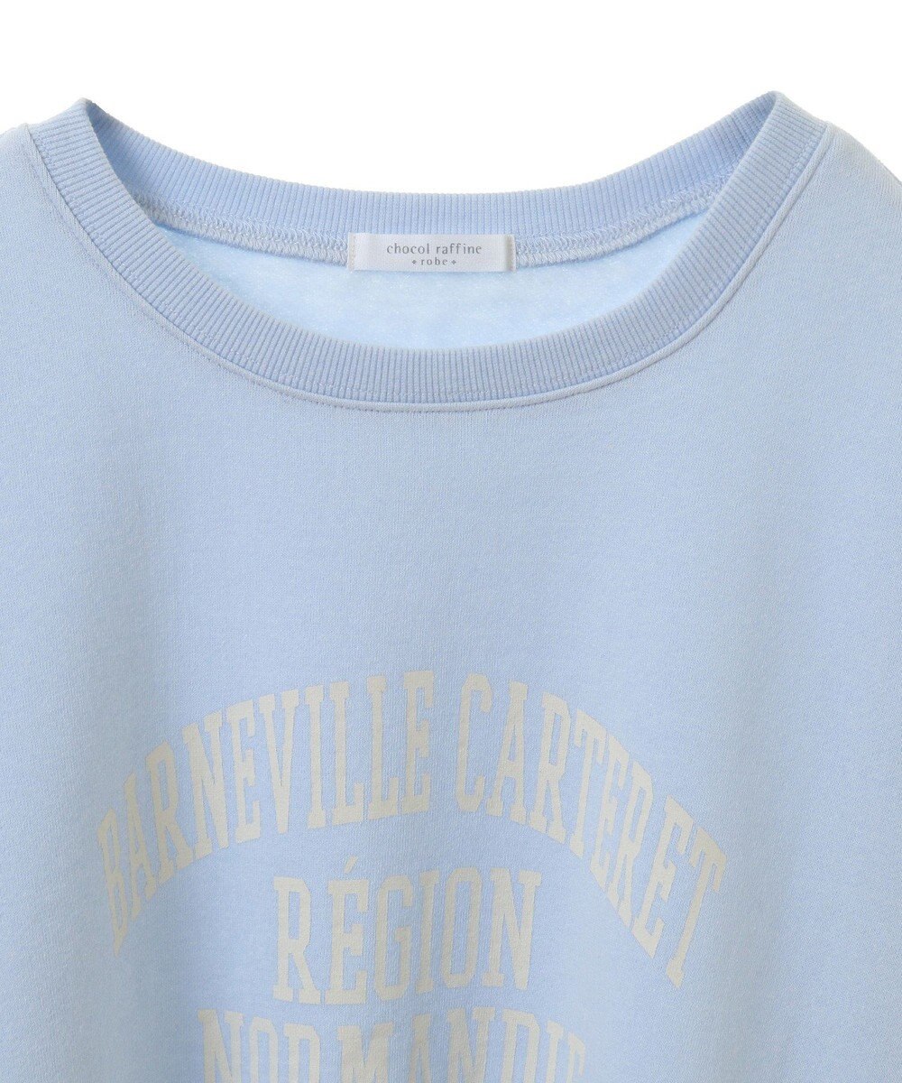 Green Parks 裏起毛配色ステッチロゴチュニック 