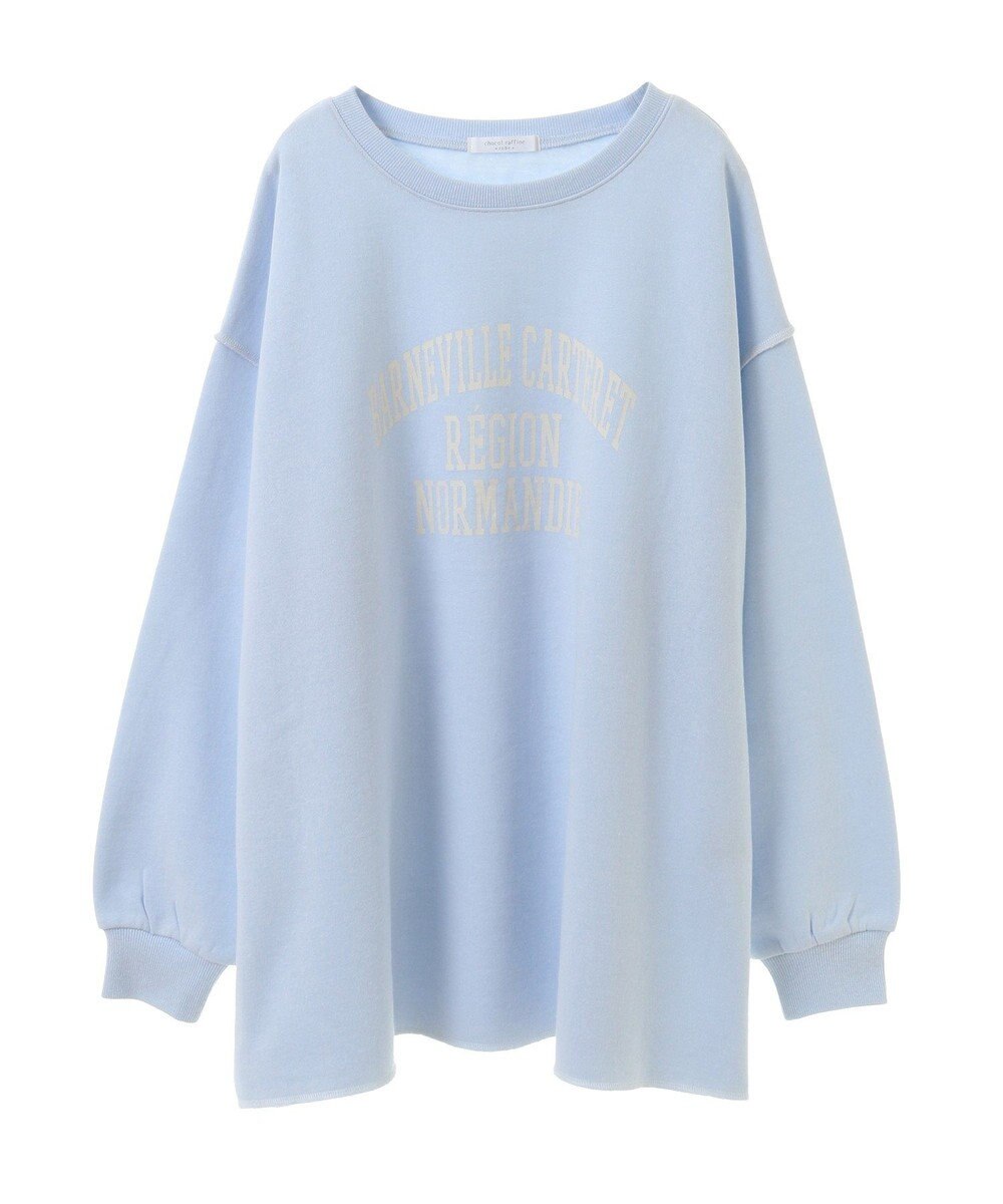 Green Parks 裏起毛配色ステッチロゴチュニック 