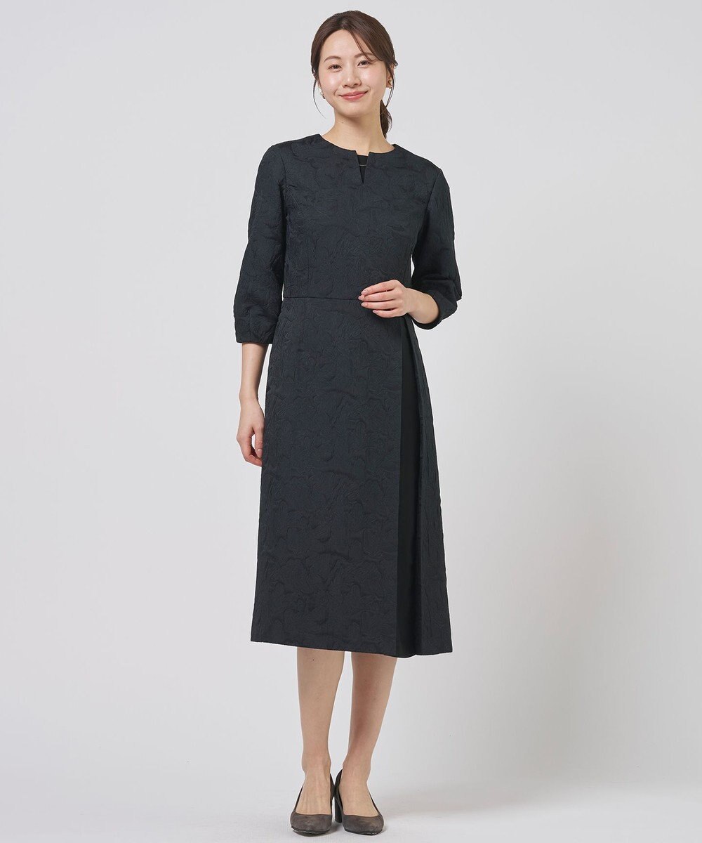 J.PRESS LADIES S ボタニカルジャガード ワンピース 