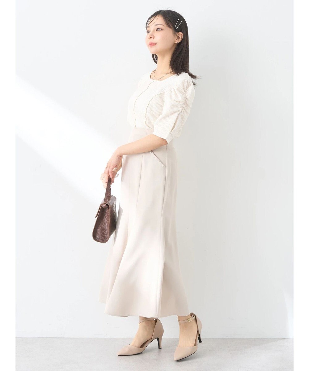 earth music&ecology パール付きマーメイドスカート 