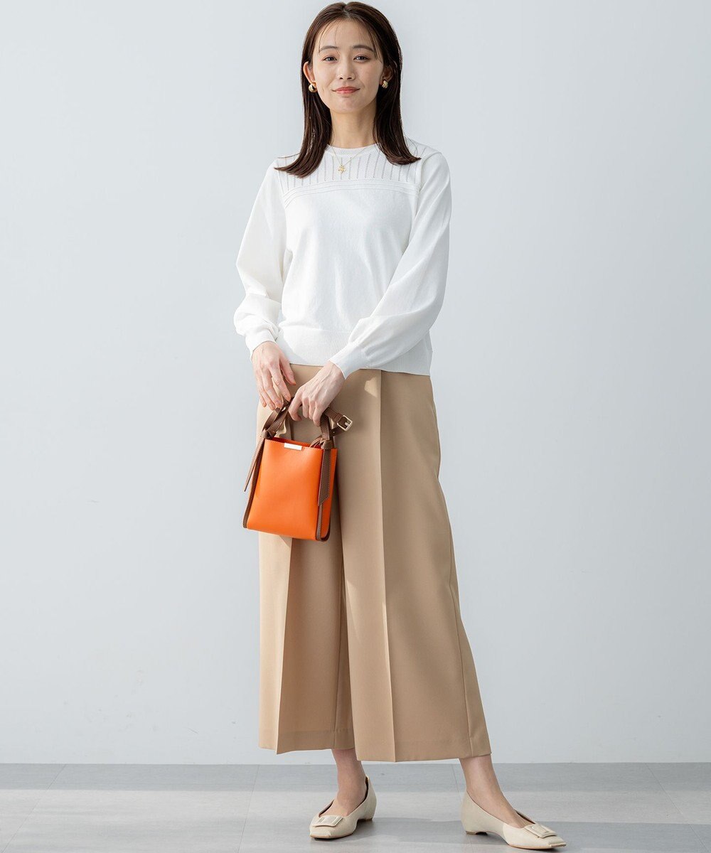 組曲 L 【ストレッチ・イージーケア】オシャクロス ガウチョパンツ 