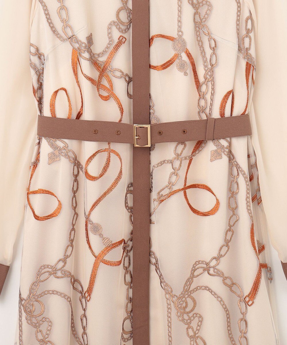 GRACE CONTINENTAL チェーン刺繍ワンピース 