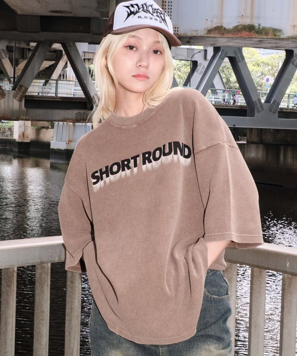 WEGO 【ユニセックス着用ITEM/MLサイズ展開】ブリーチワッフルダメージグラフィックT（SS） 