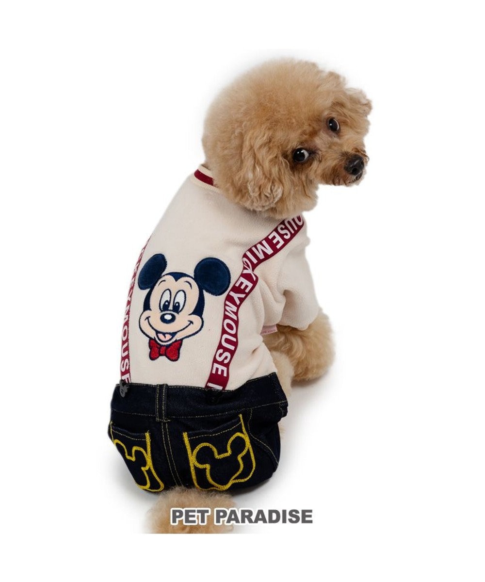 PET PARADISE ディズニー ミッキーマウス サスペンダー付き パンツ 小型犬 ブラック×ベージュ