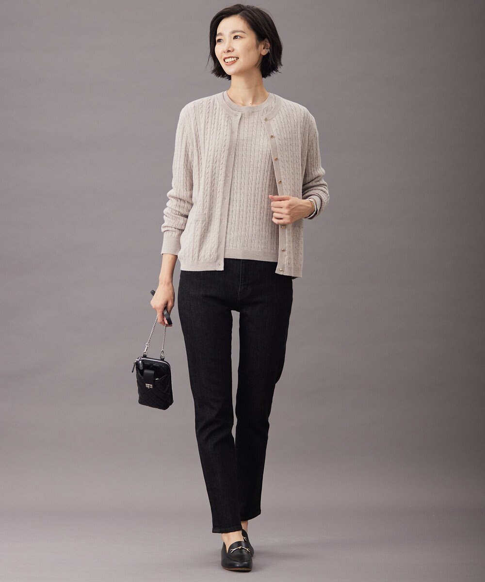 J.PRESS LADIES 【洗える】KNIT BASIC クルーネック カーディガン 
