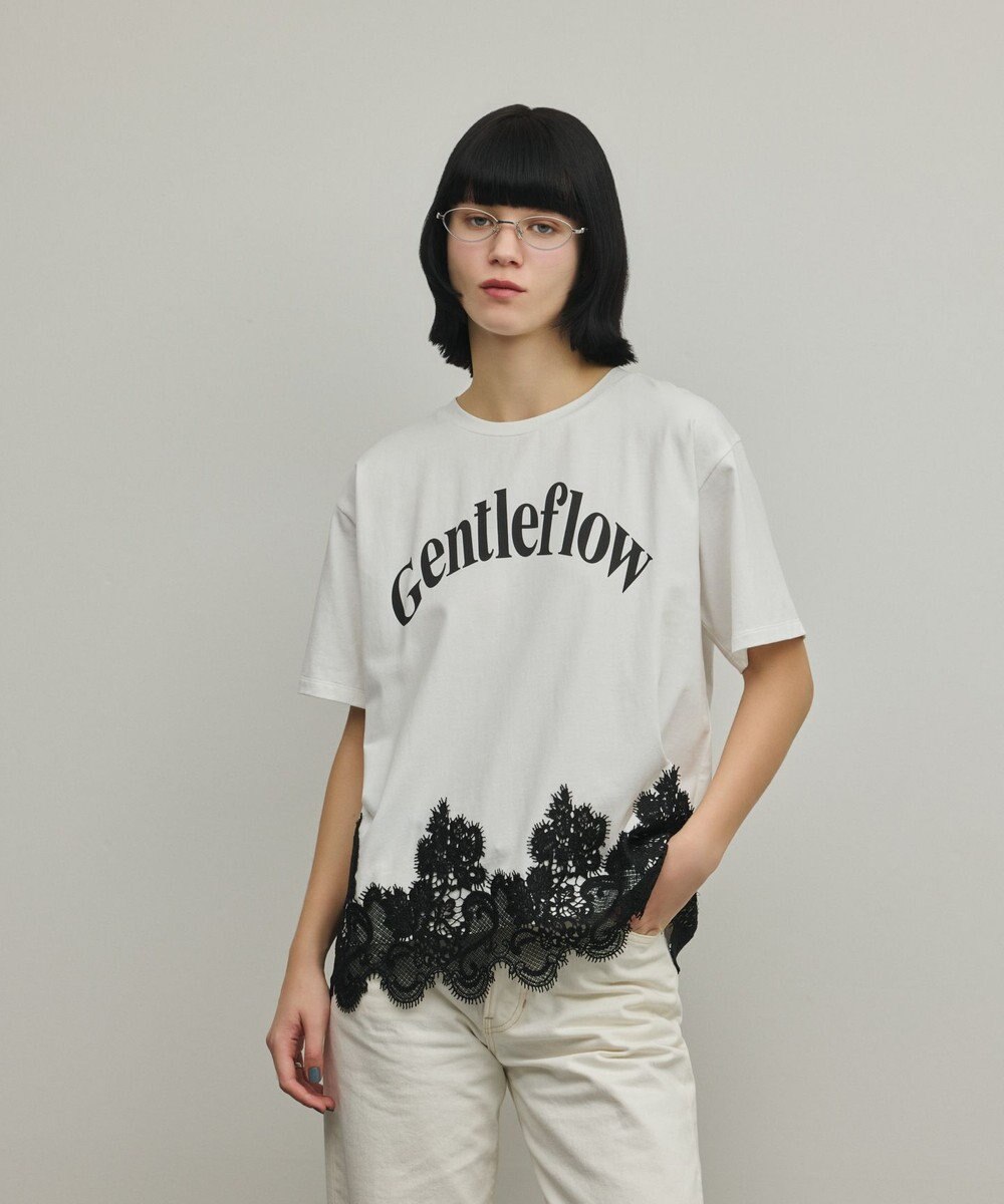 GRACE CONTINENTAL レースヘムロゴTシャツ 