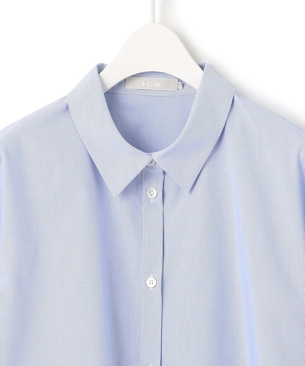 ICB 【洗える】 クリーンブロード クロップドブラウス 