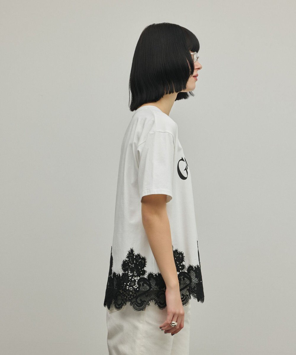 GRACE CONTINENTAL レースヘムロゴTシャツ 
