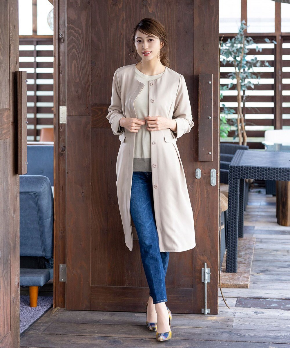 Tiaclasse 【新色追加・洗える】配色スリットニット 