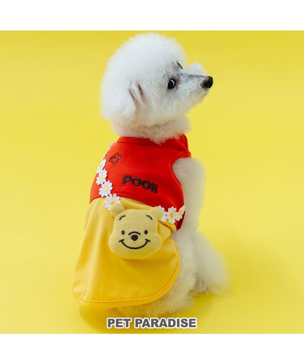 PET PARADISE ディズニー くまのプーさん タンクトップ 《お花ストラップ》 小型犬 