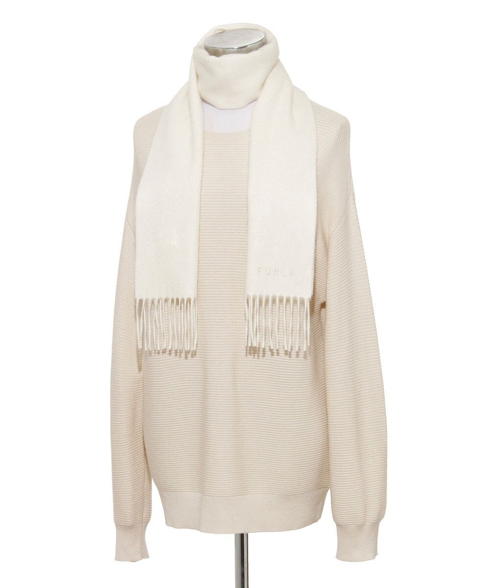 MOONBAT FURLA(フルラ）カシミヤ100％ 無地 プチマフラー 