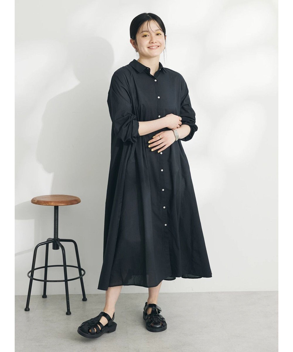 CRAFT STANDARD BOUTIQUE インド綿Ａラインシャツワンピース 