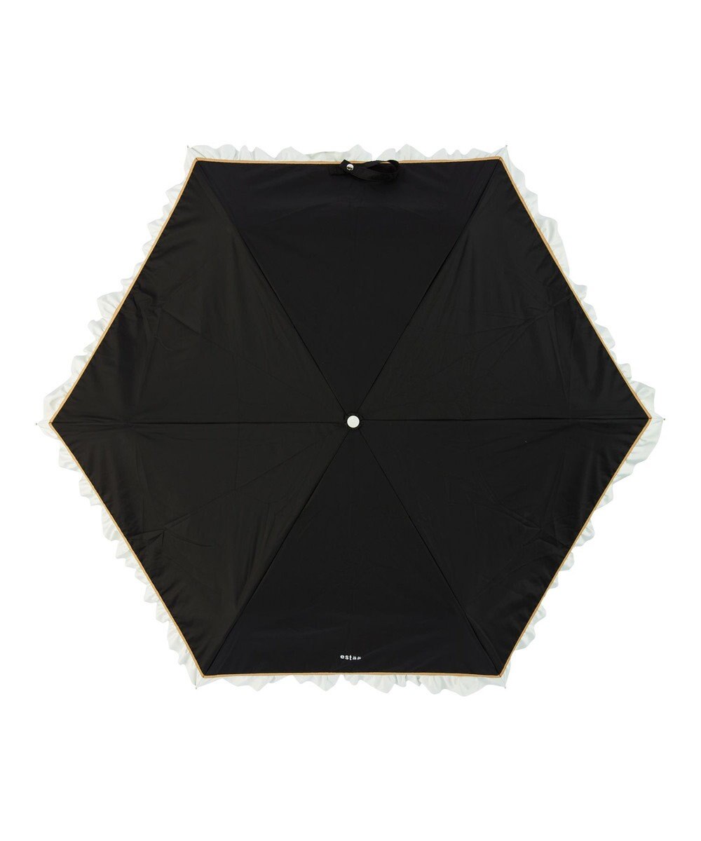 MOONBAT estaa 晴雨兼用 折りたたみ傘 バイカラーフリル 日傘 遮光 遮熱 UV 