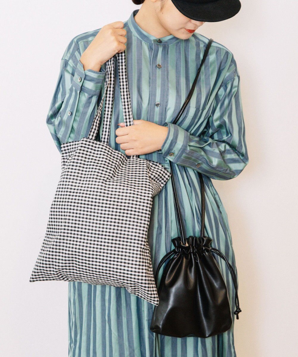 UNBILLION cachecache ギンガムチェックトート付き巾着ショルダー 