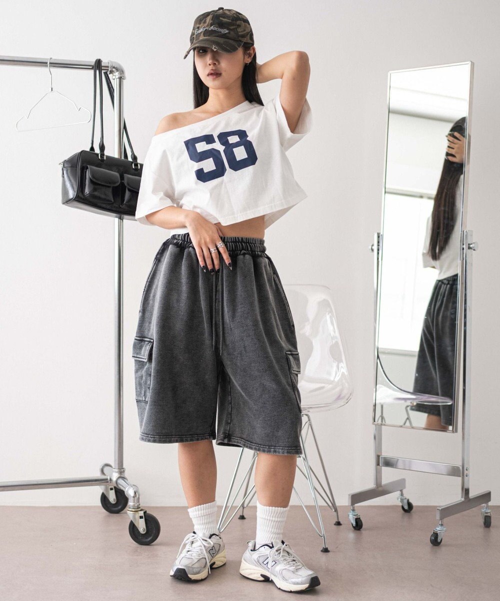 WEGO 2WAYオフショルショートT 