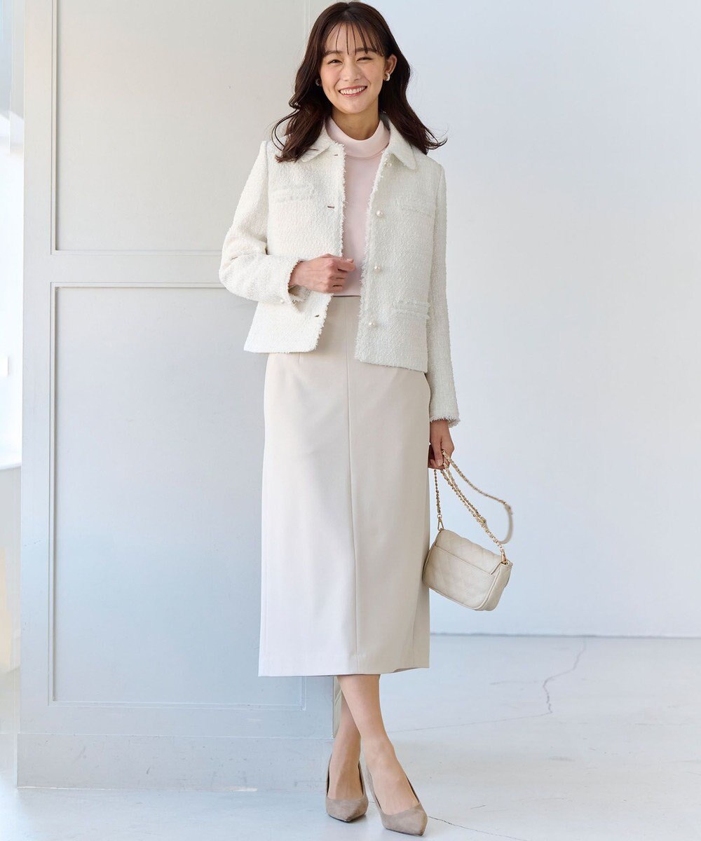 組曲 【KUMIKYOKU NAVY】ファンシーツイード 2WAYジャケット 