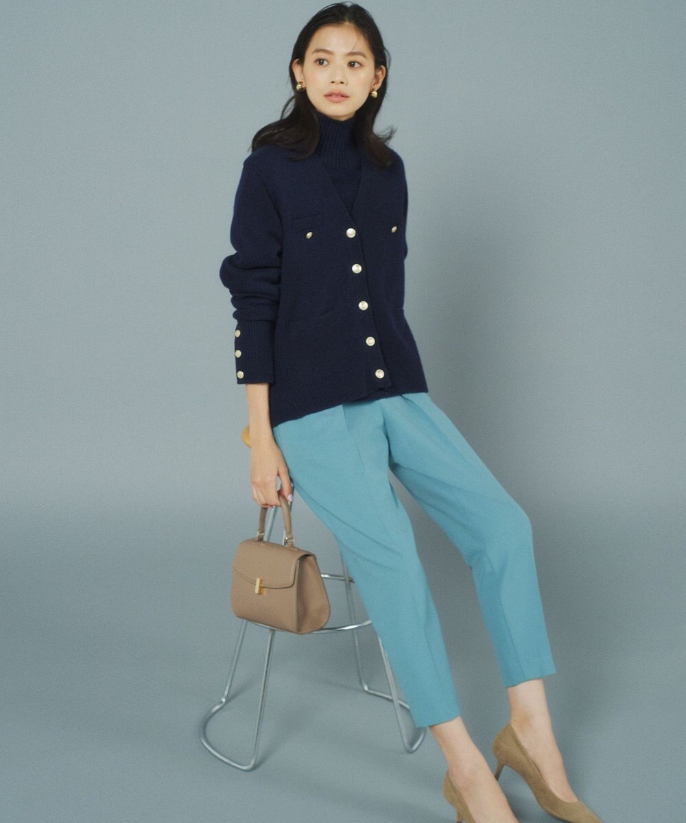 組曲 ウールカシミヤミックス ロールネック ニット 