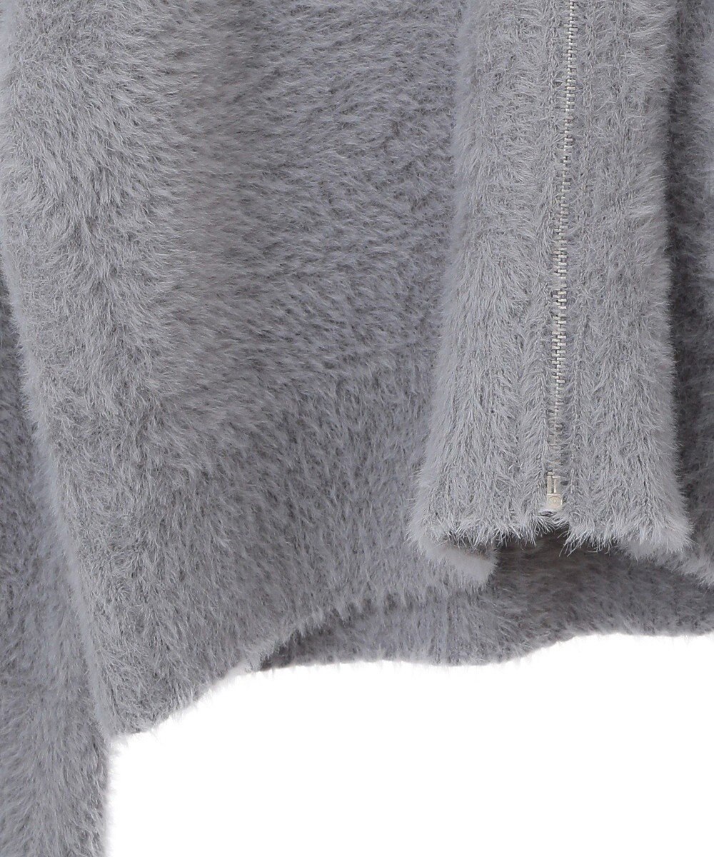 earth music&ecology シャギージップカーディガン 