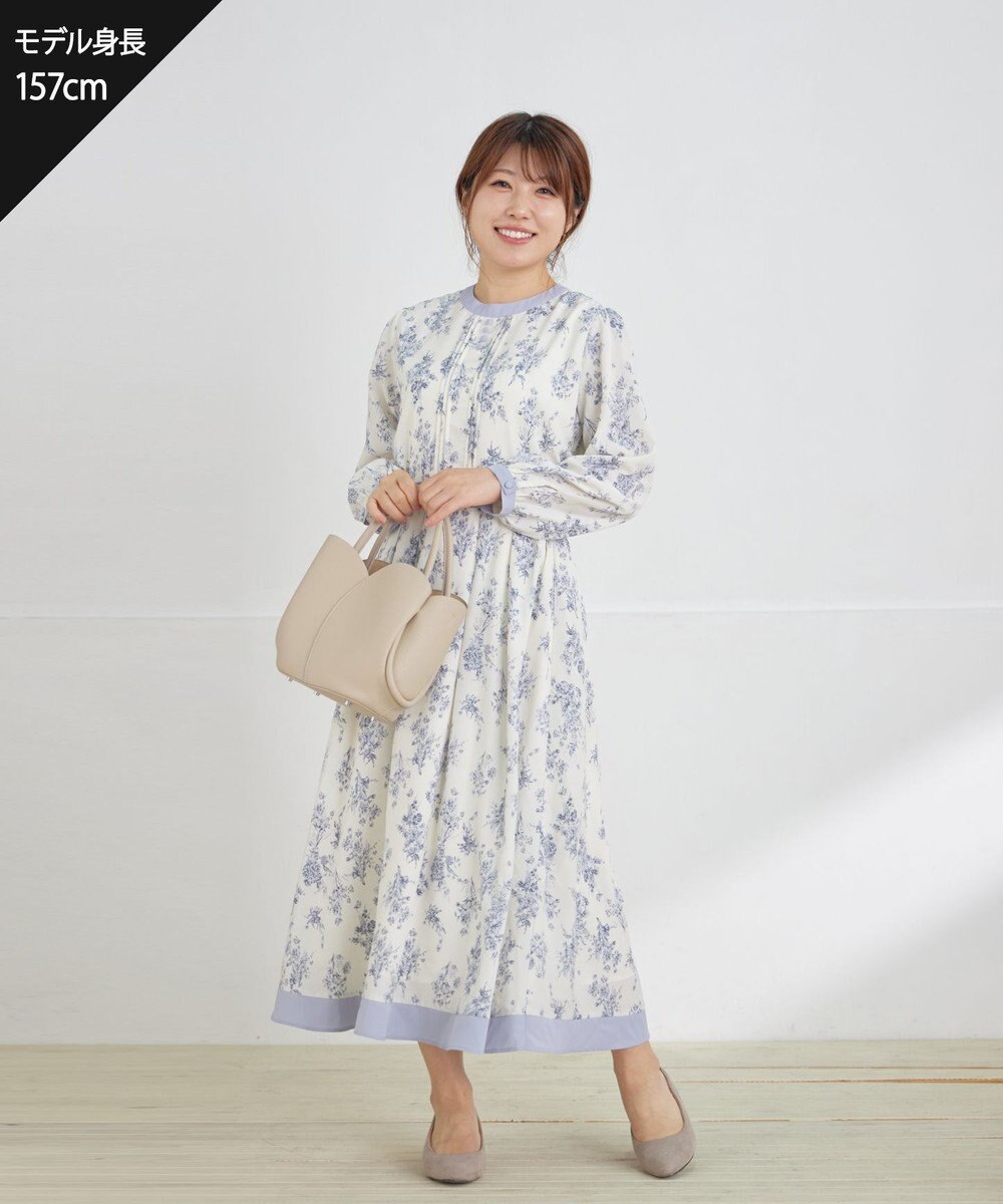 Tiaclasse L 【洗える】トワルドジュイ配色ワンピース 