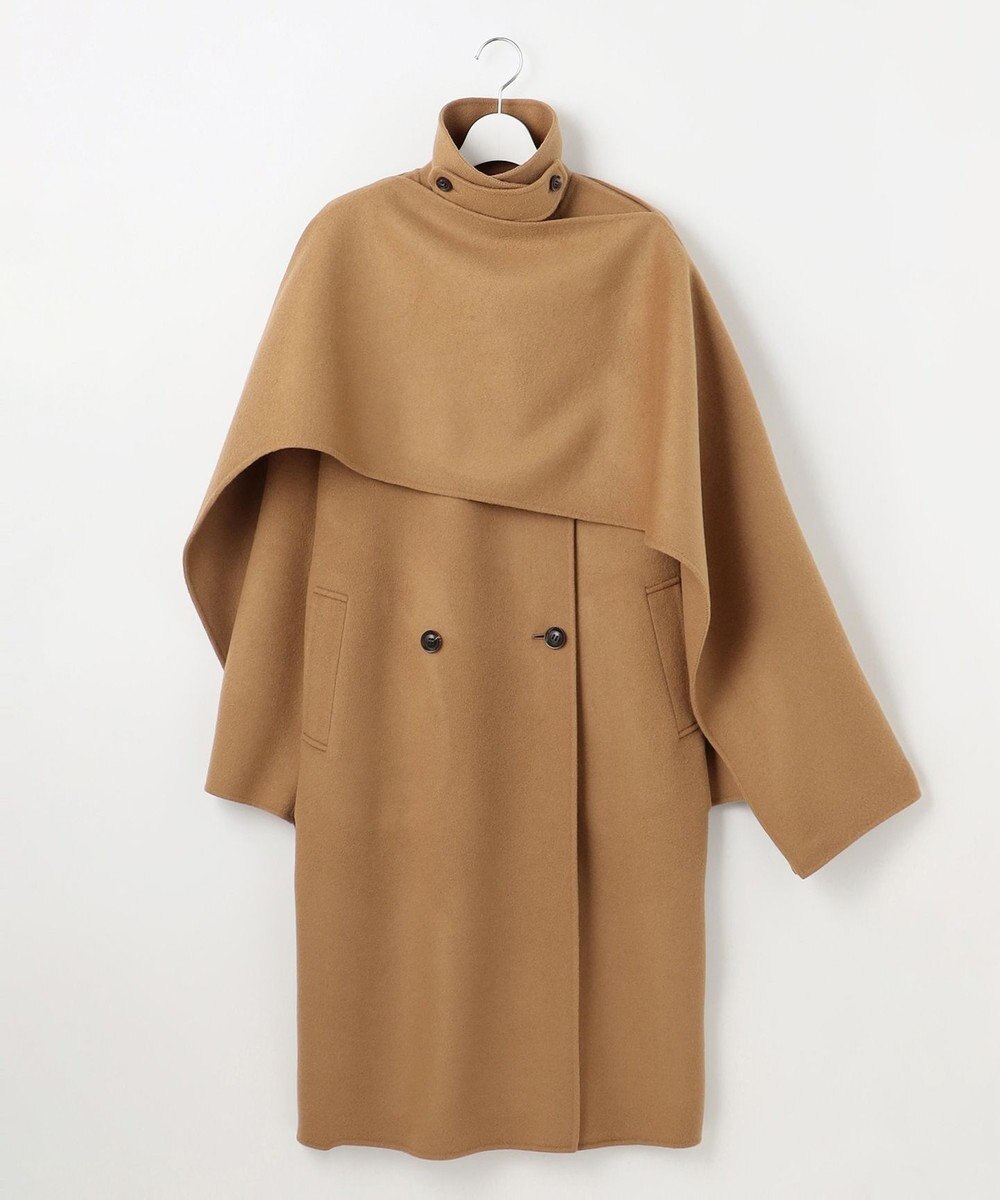 23区 S 【エステータ】ウールリバー ケープ付き コート 