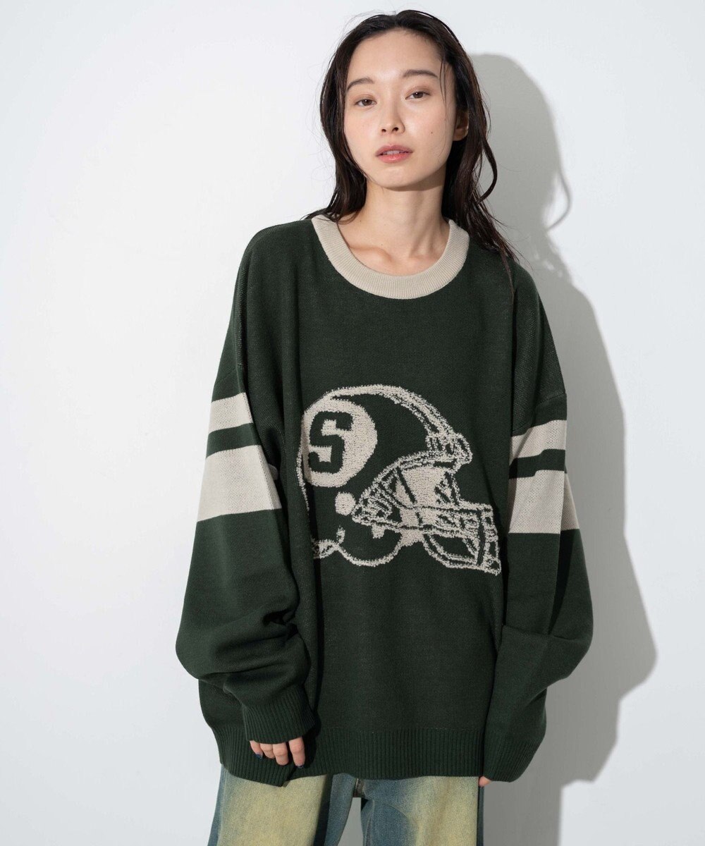 WEGO 【ユニセックス着用ITEM】ジャガードスリーブラインプルオーバー 