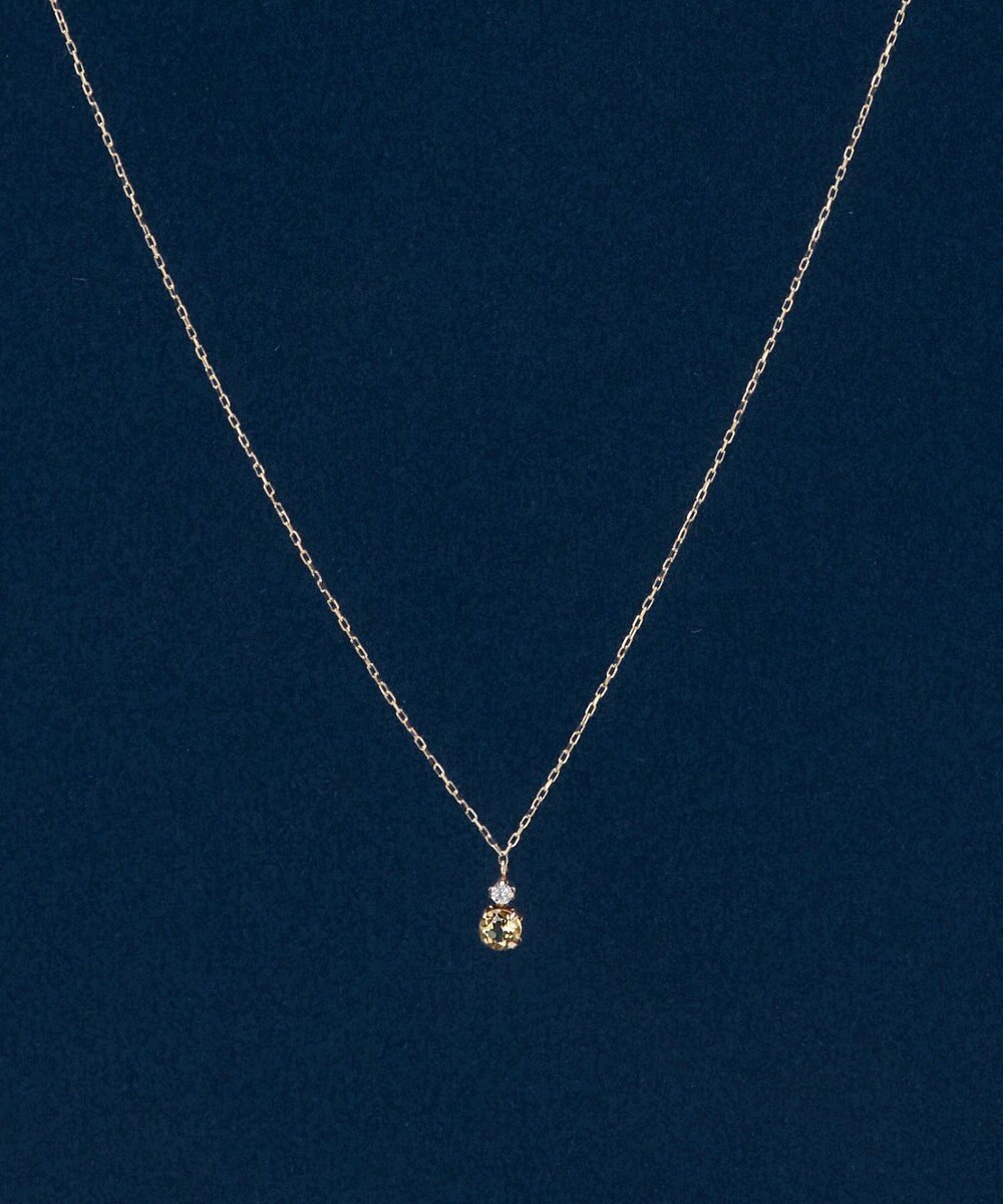 Phoebe 【K10】ジュエルラックネックレス　シトリン/11月誕生石/天然石/全長:40cm 