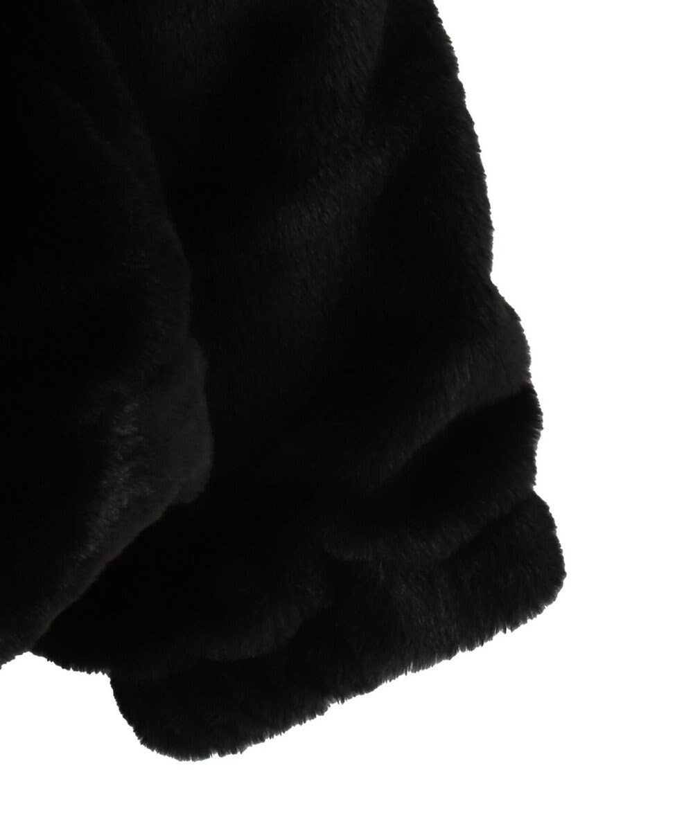 WEGO ファーフードグラフィックブルゾン 