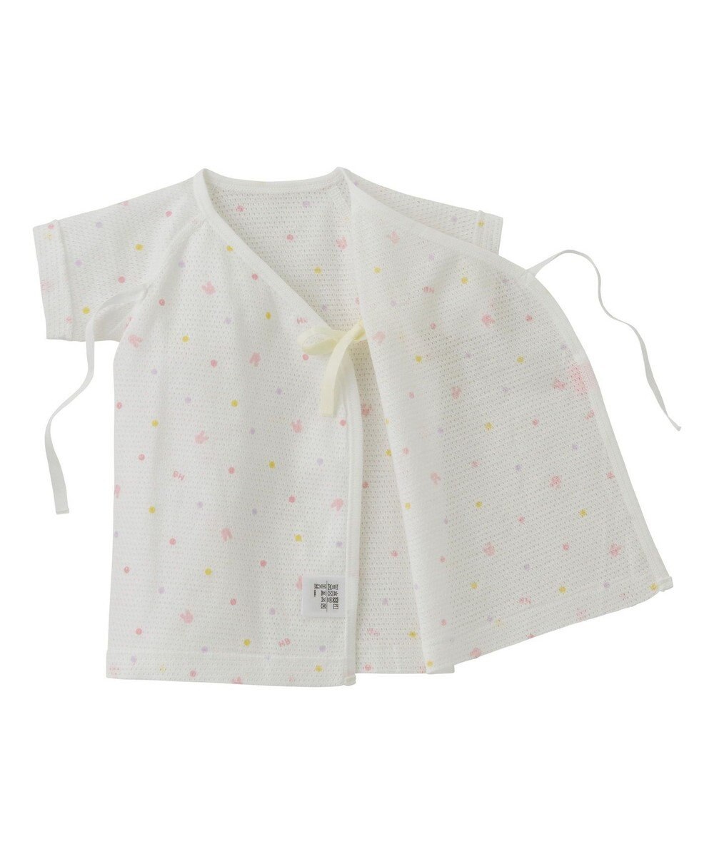 MIKI HOUSE HOT BISCUITS 【50-60cm】 メッシュ素材 総柄短肌着 