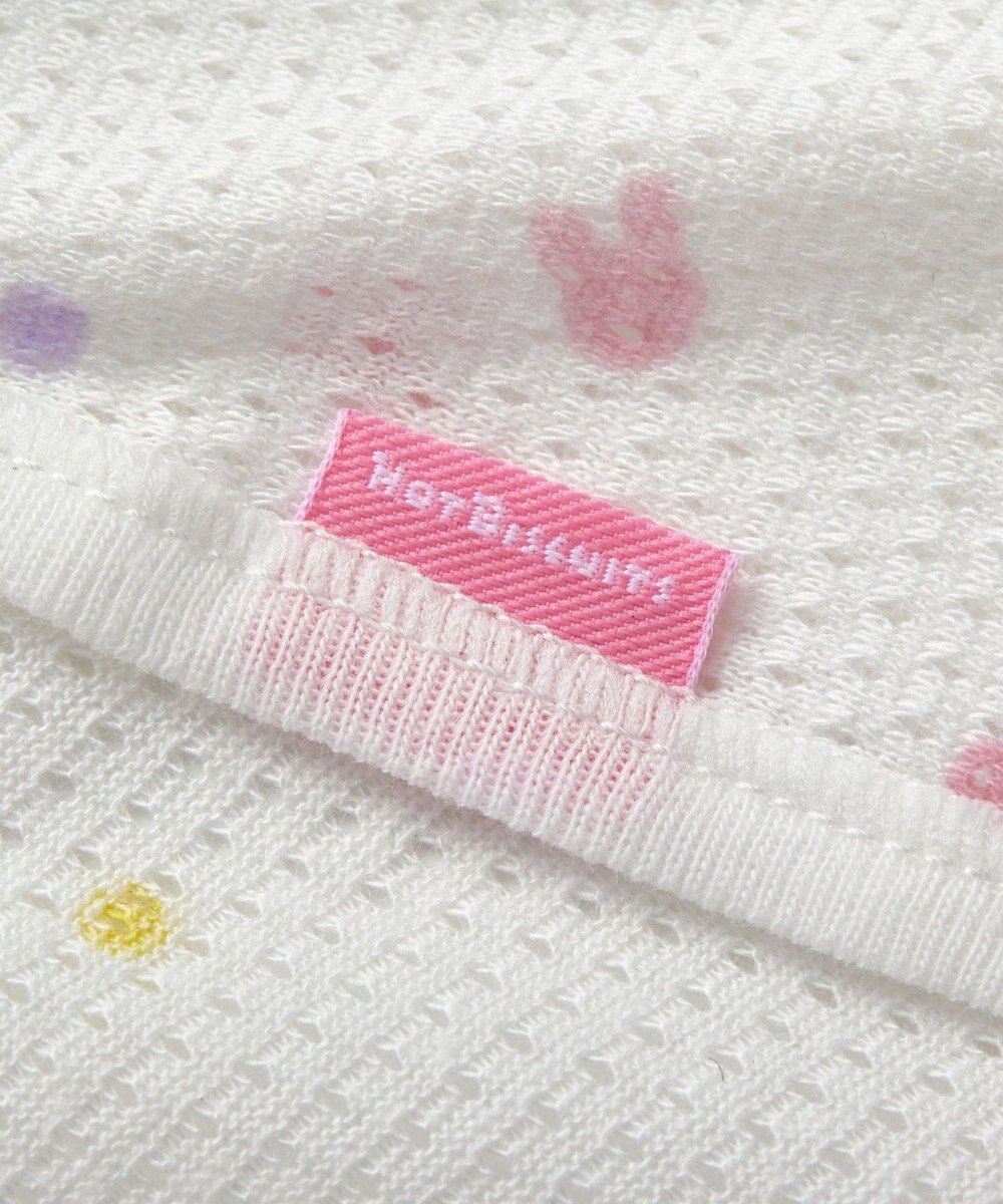 MIKI HOUSE HOT BISCUITS 【50-60cm】 メッシュ素材 総柄短肌着 