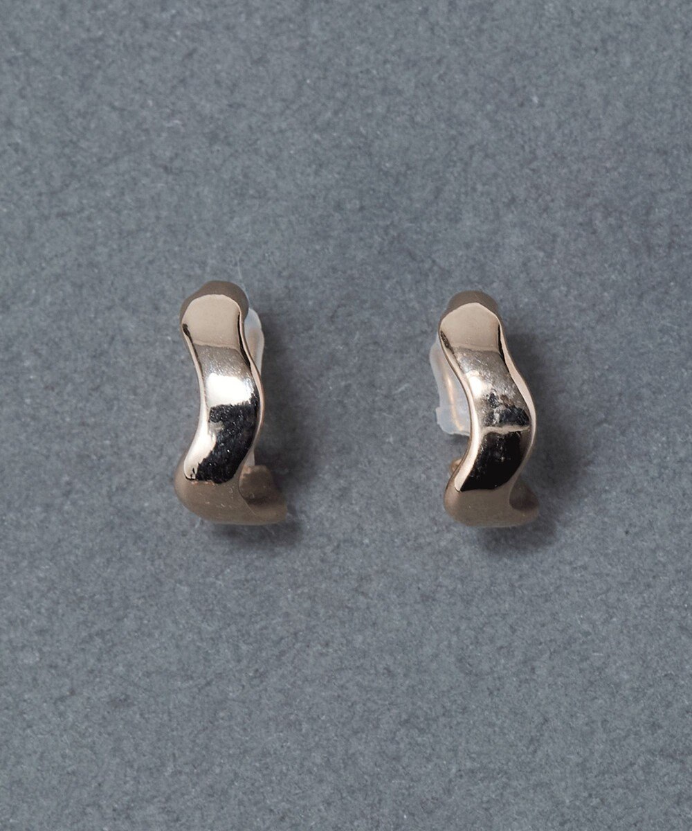 Phoebe 〈痛くないシリーズ/金属アレルギー対応〉リップルフープライトフィットイヤリング フープイヤリング/シンプル/変形 