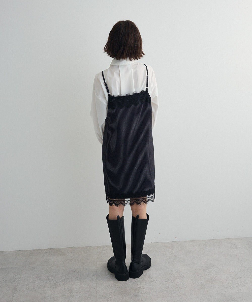 Green Parks ２ＷＡＹレース×ピンストライプキャミソールワンピース 