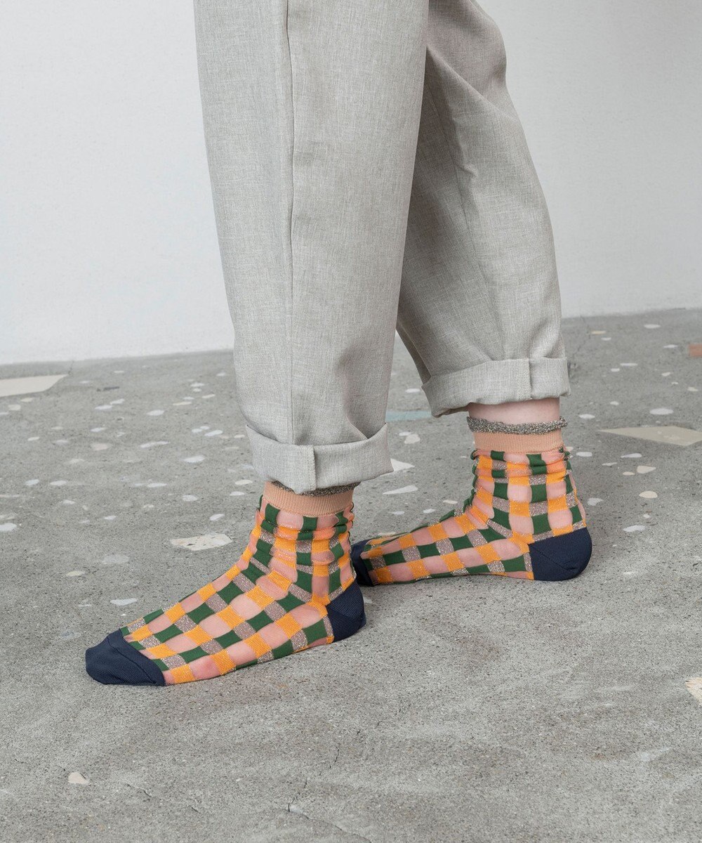 TRICOTE チェックラメソックス 