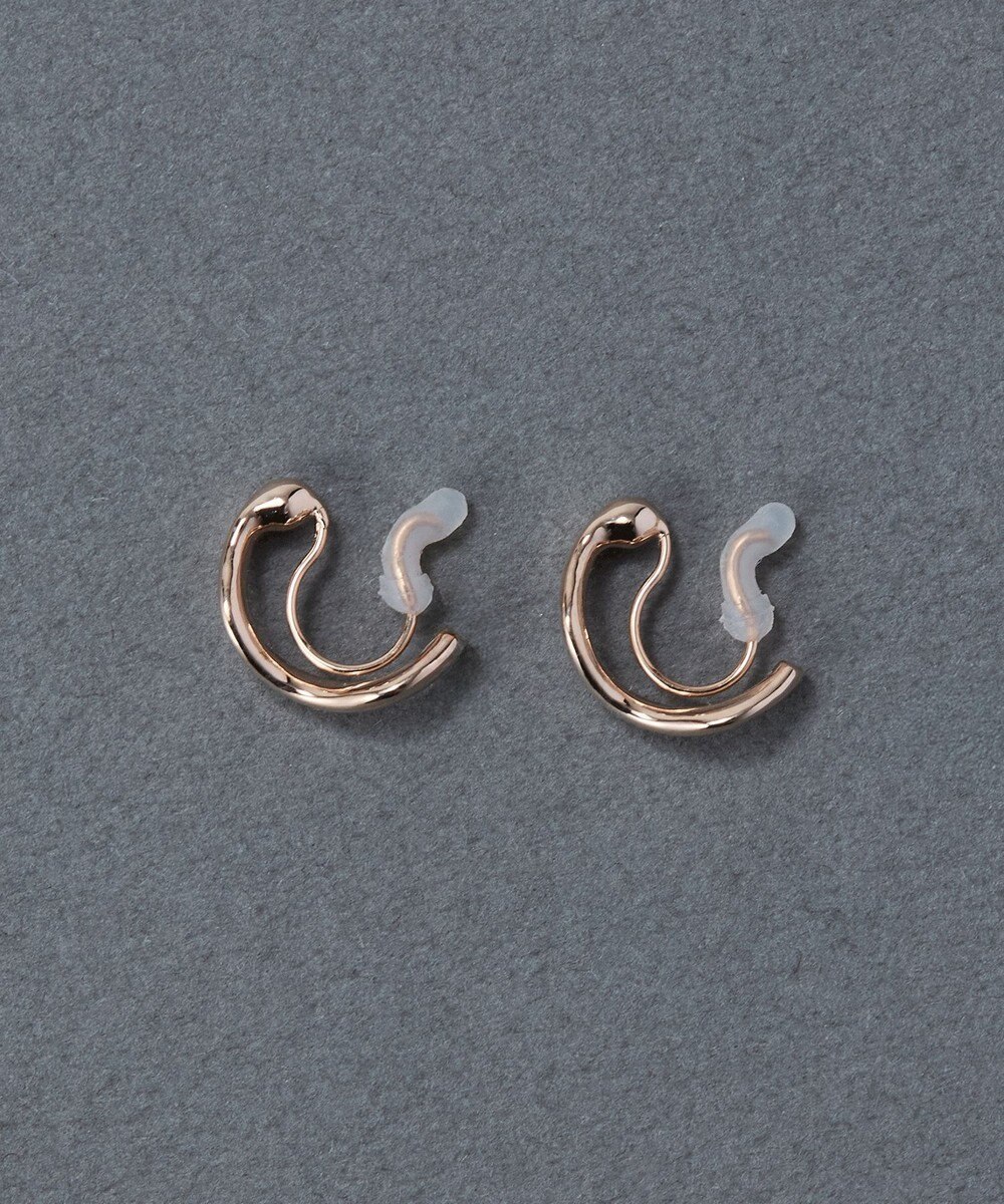 Phoebe 〈痛くないシリーズ/金属アレルギー対応〉リップルフープライトフィットイヤリング フープイヤリング/シンプル/変形 